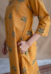 Women Yellow Cotton Co-Ord set