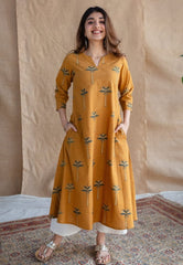 Women Yellow Cotton Co-Ord set