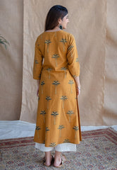 Women Yellow Cotton Co-Ord set