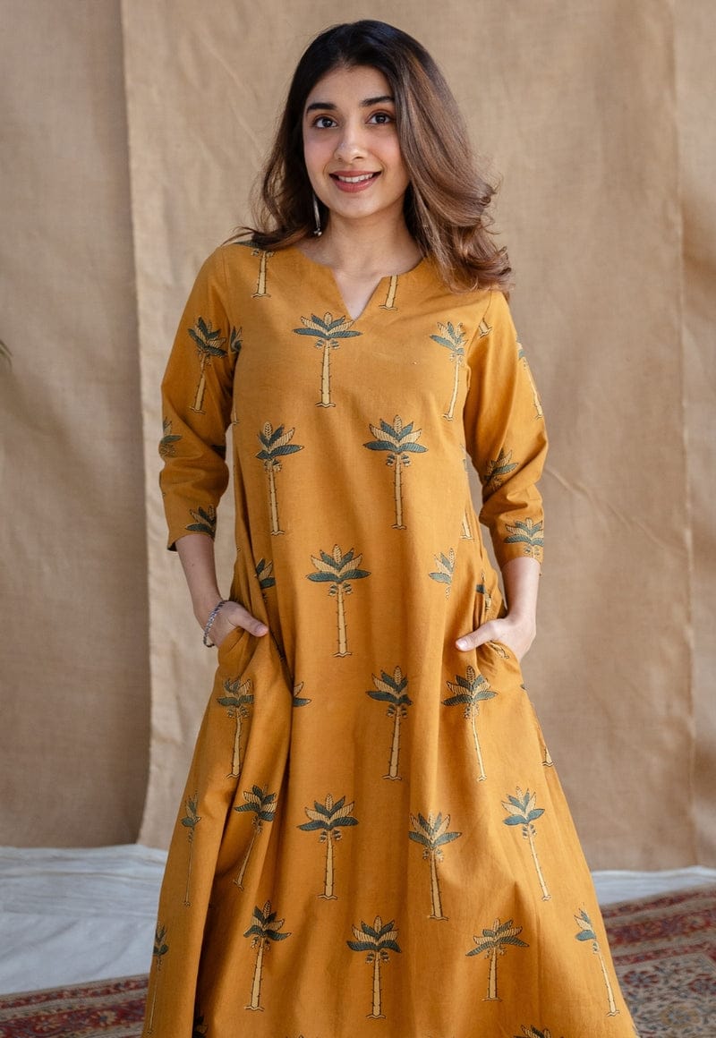 Women Yellow Cotton Co-Ord set
